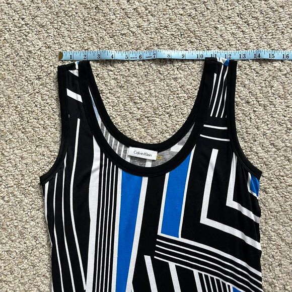 Calvin Klein Geometric Pattern Maxi Dress, Size 4 - Picture 9 of 12